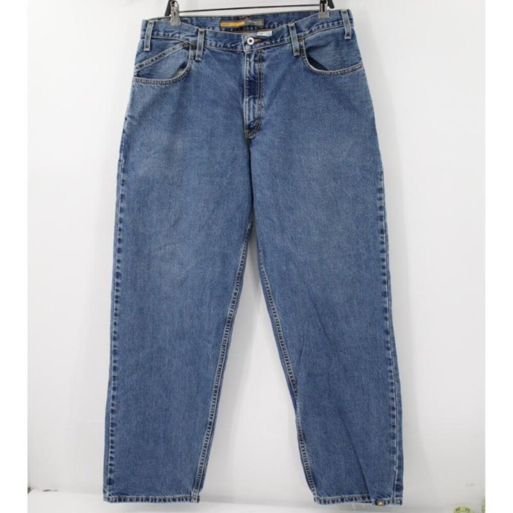 Vintage Levis Jeans Mens 36 L33 Silvertab Baggy High Rise Blue Denim Y2k